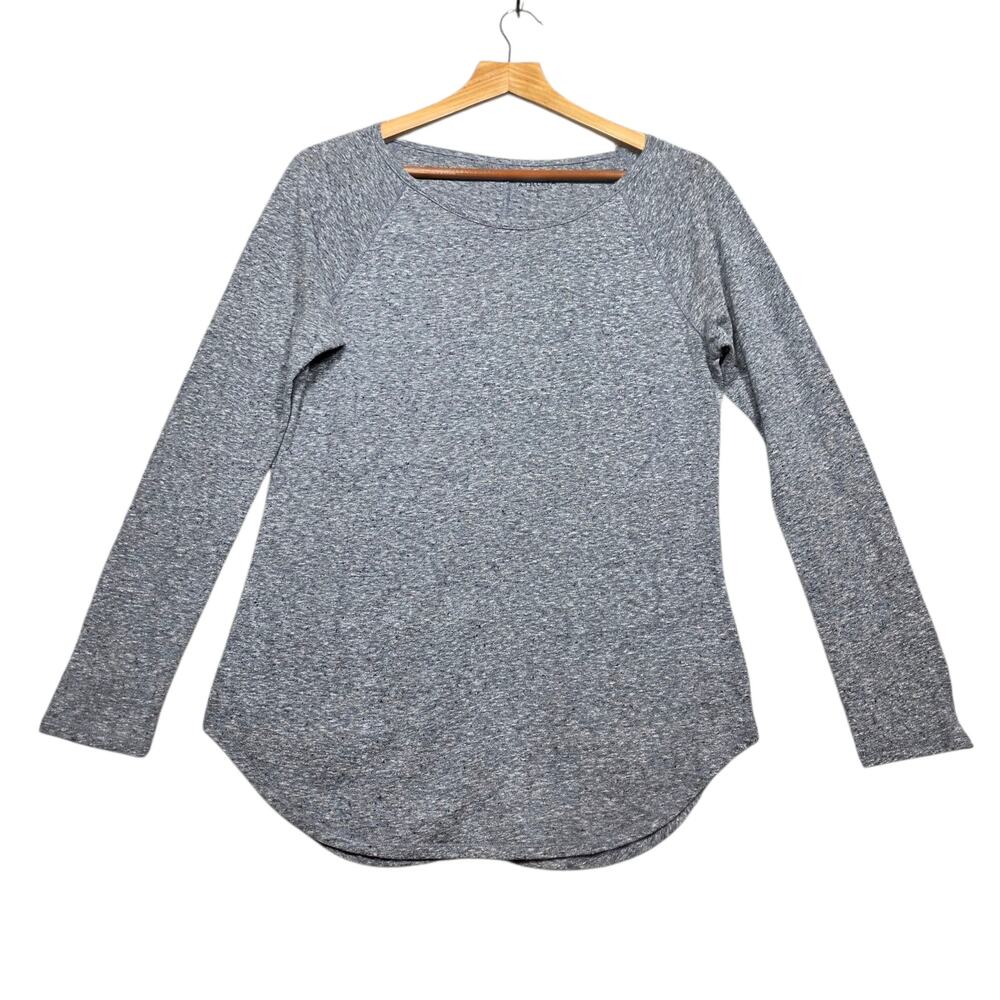 Athleta Heather Gray Shanti Knit Sweater Top Size Small